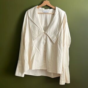 Oversized collared blouse